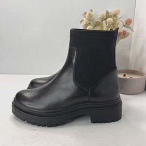 Harley Davidson Lenora 6 Inch Leather/Neoprene Boot D84782 Black Women 6.5M NWOB